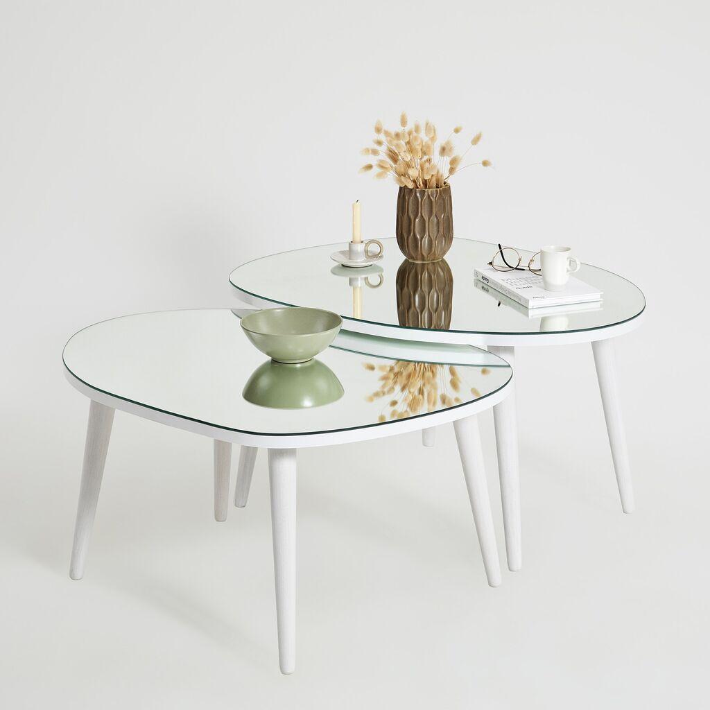 Hanah Home Set klub stolova Gusto, 2 komada, Beli