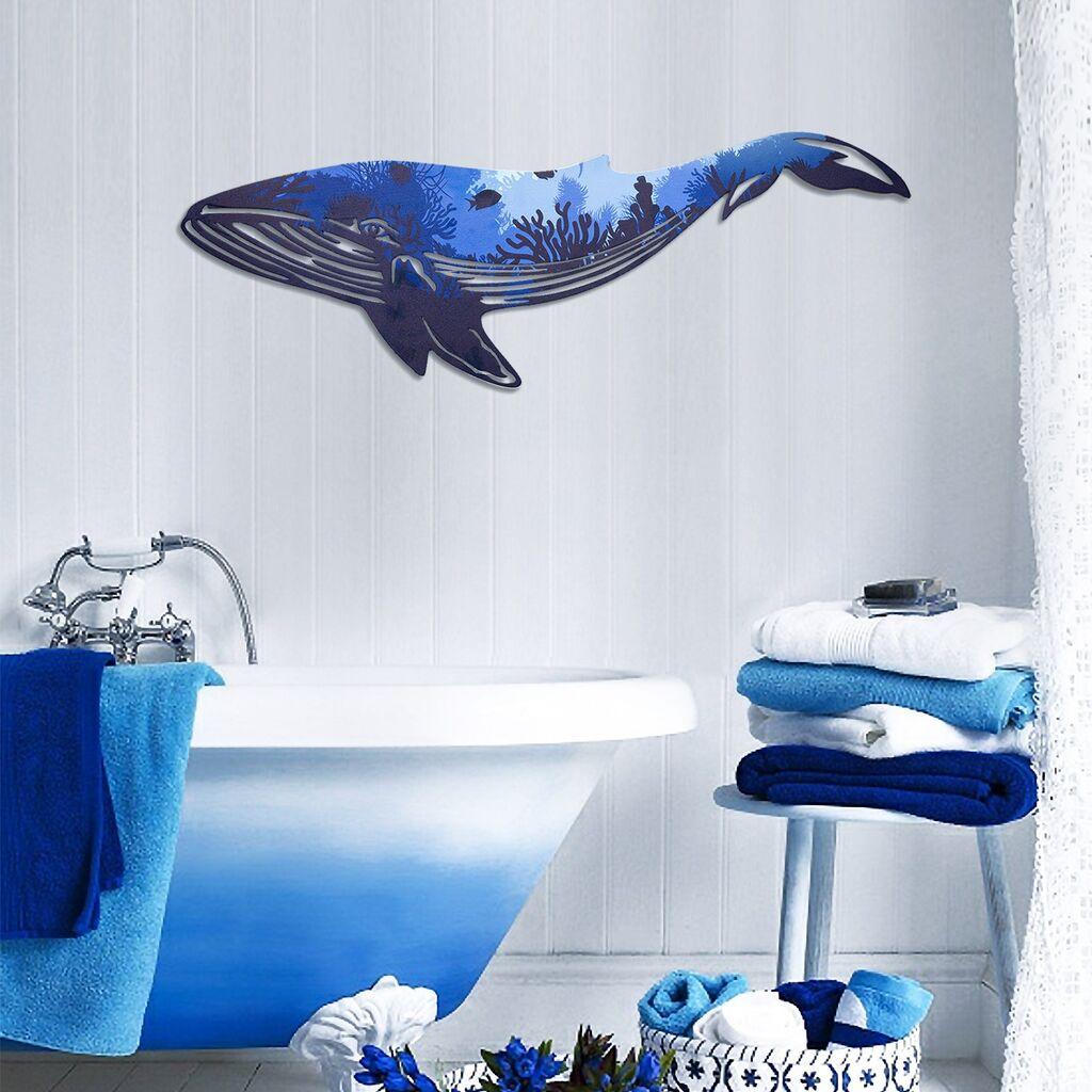 Wallity APT651 Zidna dekoracija Reef Whale, 94x31cm