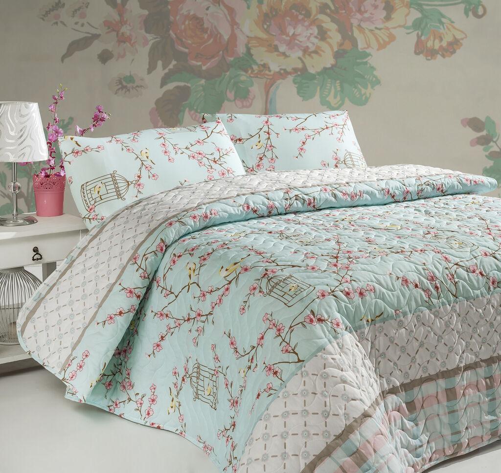 L'essentiel Maison Set posteljina Birdcage, 160x220 cm, Tirkizni
