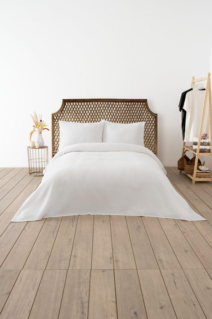 L'essentiel Maison Double Prekrivač Waffle, 200 x 220 cm, Beli