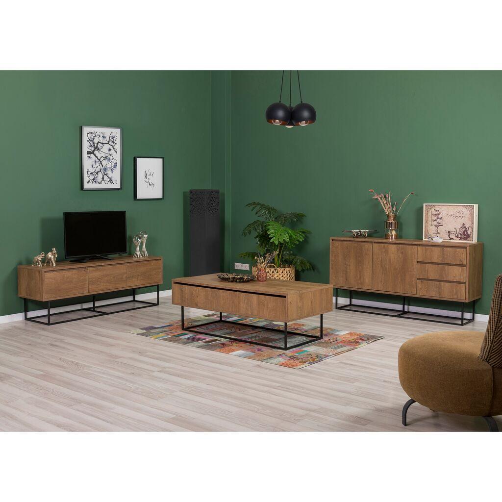Hanah Home Set nameštaja za dnevnu sobu Laxus 17, Boje oraha