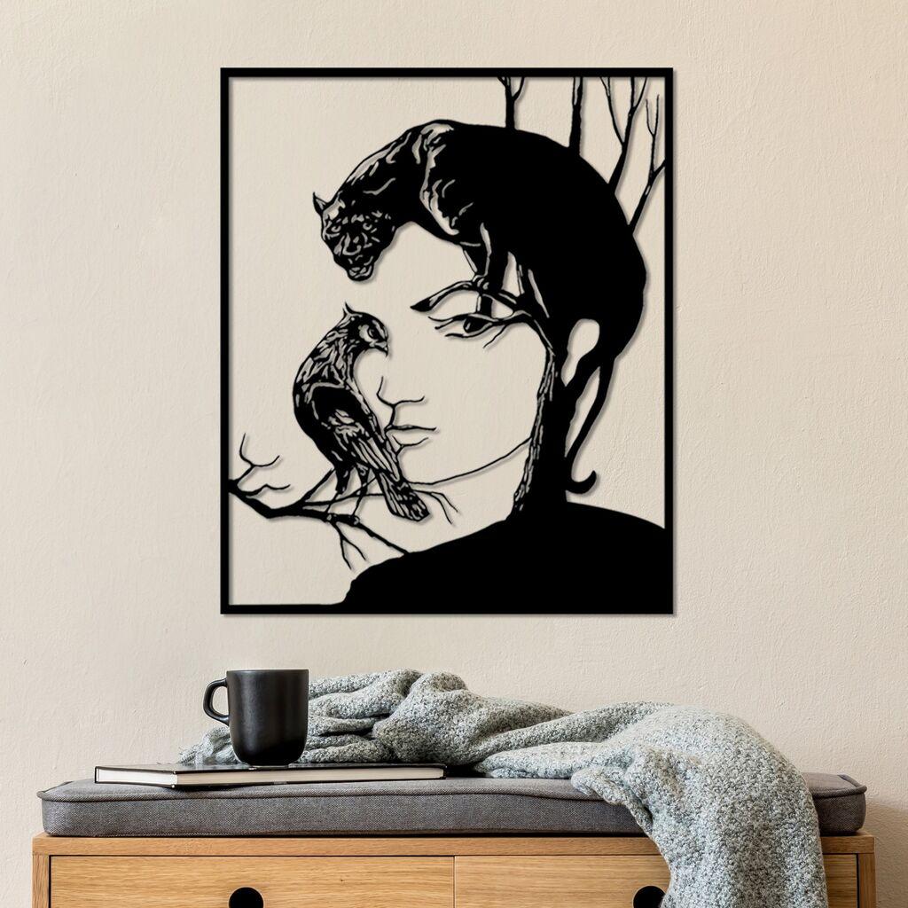 Wallity Zidna dekoracija Illusion, 46 x 56 cm,  Crna