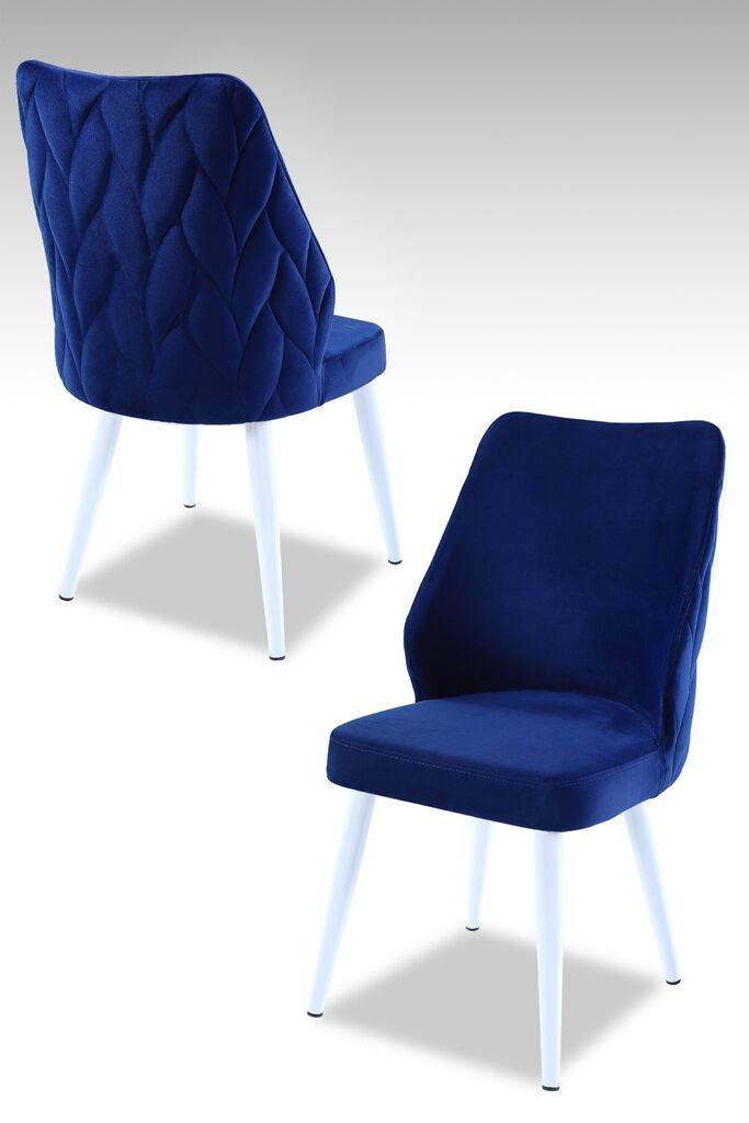 Hanah Home Set stolica Pufi, 48x90x43 cm, 2 komada, Tamnoplave