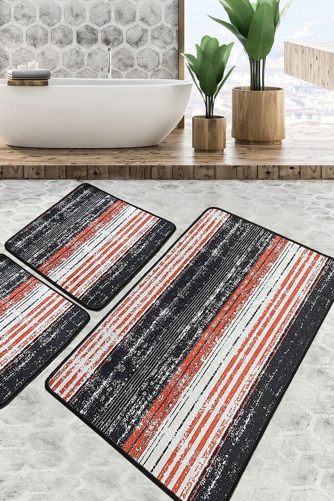 L'essentiel Maison Set 3 prostirke za kupatilo Šareni