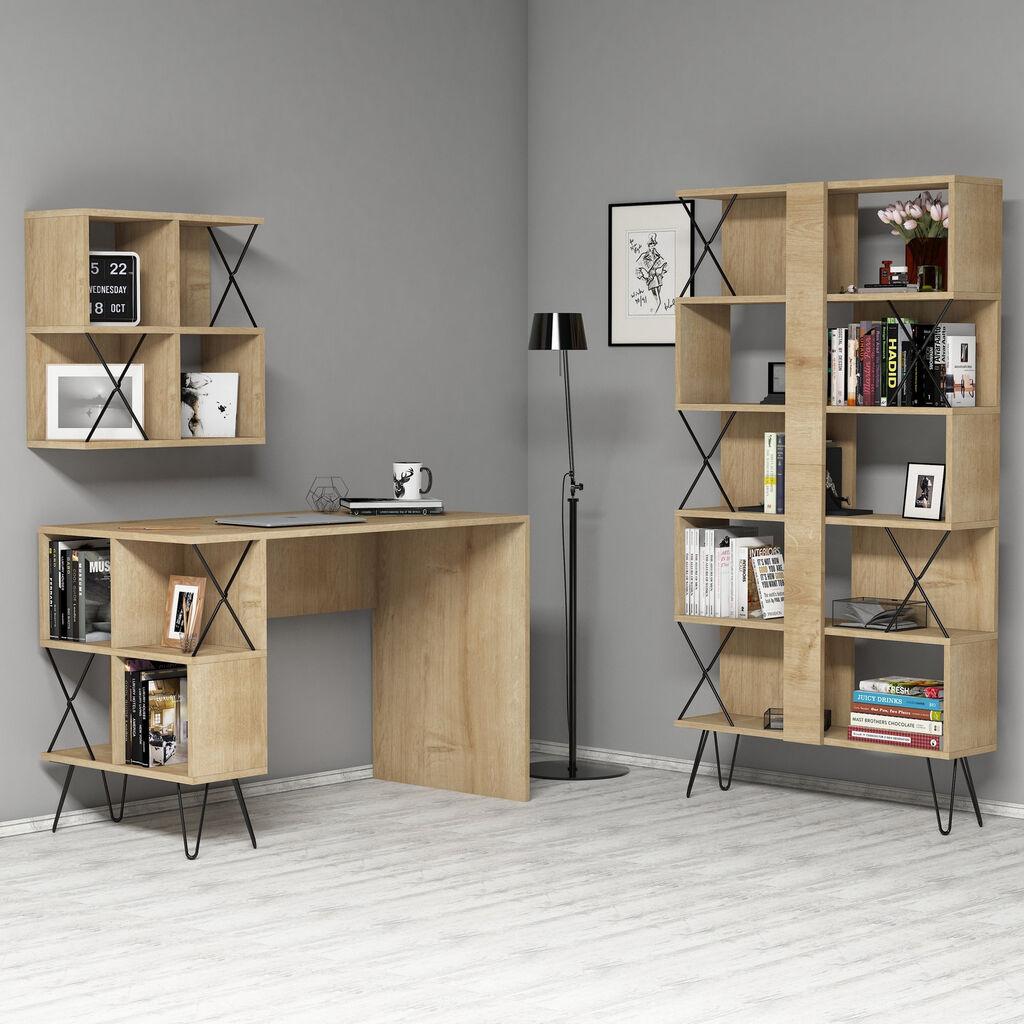 Hanah Home Set za radnu sobu Extra 2, 3 komada, Hrast