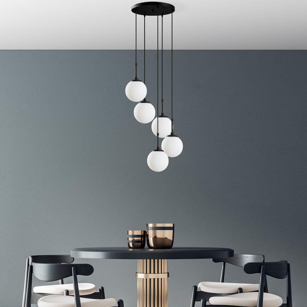 Opviq Luster Orbital-15-14016, 40x40x115cm, IP20, Crno-beli