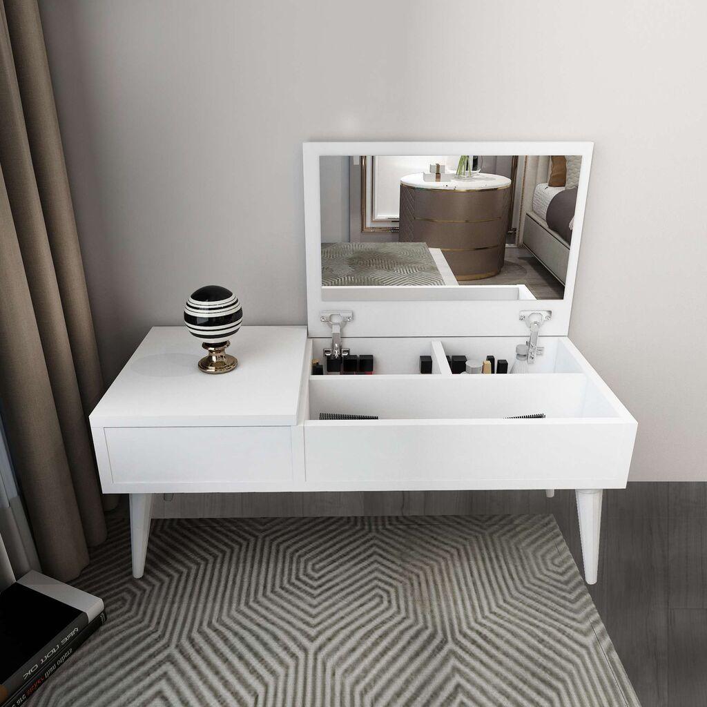 Hanah Home Sto za šminkanje Riva, 79.4x31x35 cm, Beli