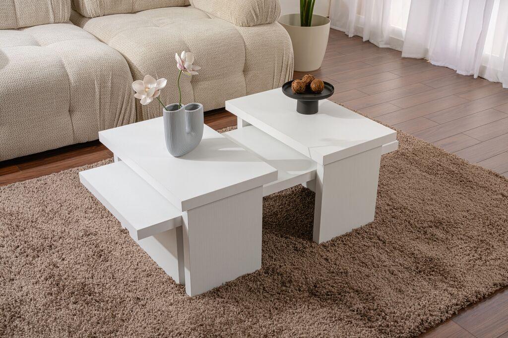 Nordure Klub sto Sanctuary, 110x41.5x45cm, Beli