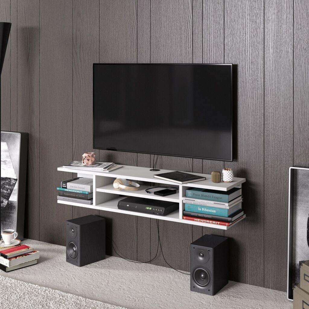 Hanah Home TV Komoda Pivot, 120x23x29,5 cm, Bela