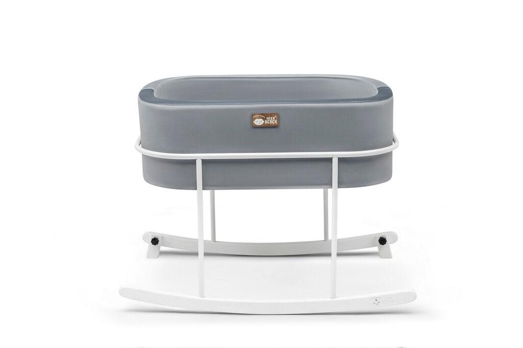 Hanah Home Kolevka Hier Metal, 90x70x58 cm, Sivo-bela