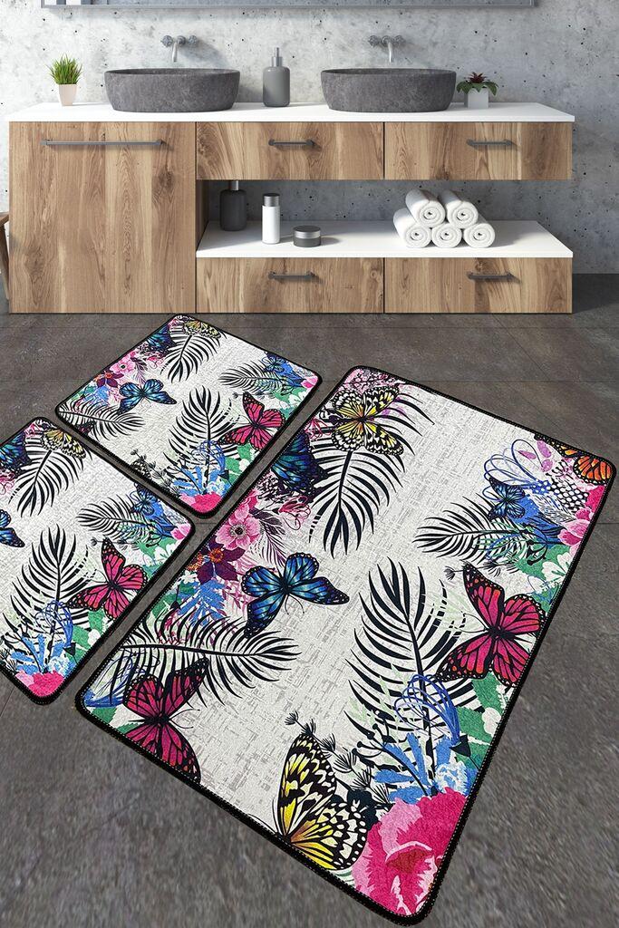 L'essentiel Maison Set 3 prostirke za kupatilo Šareni
