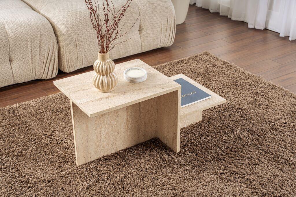 Nordure Klub sto Harmony, 80x40x40cm, Bež
