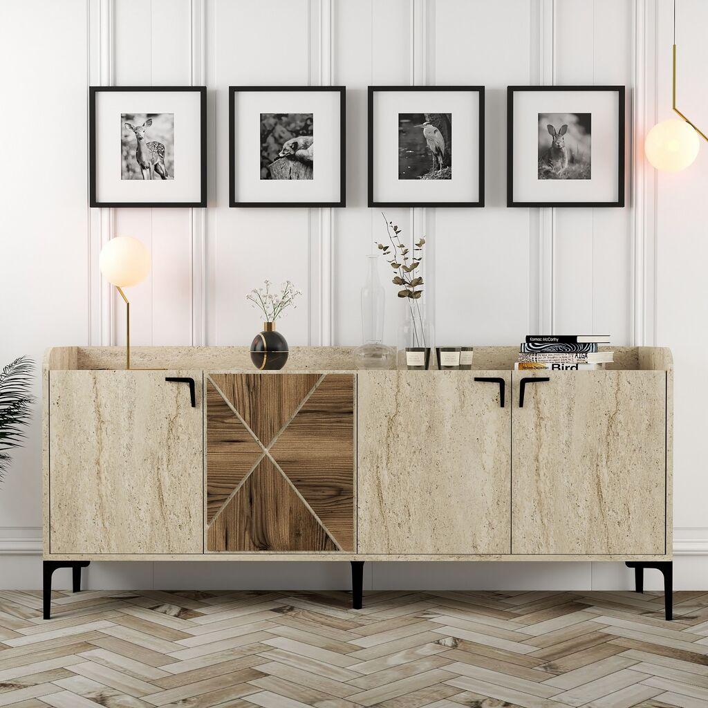 Hanah Home Konzolni sto Venedik, 180x78x35 cm, Bež