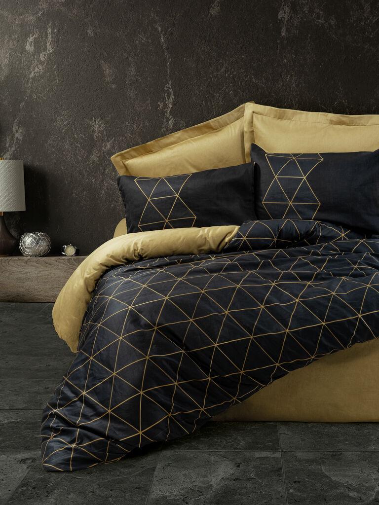 L'essentiel Maison Komplet posteljine Veta, 160x220cm, Crna
