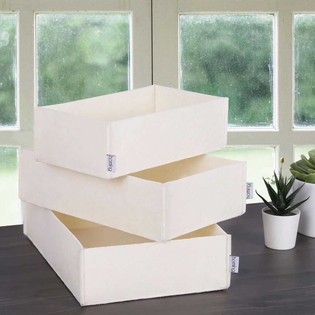 Aberto Design HMY 6271 Set kutija za odlaganje, 3 komada, Beli