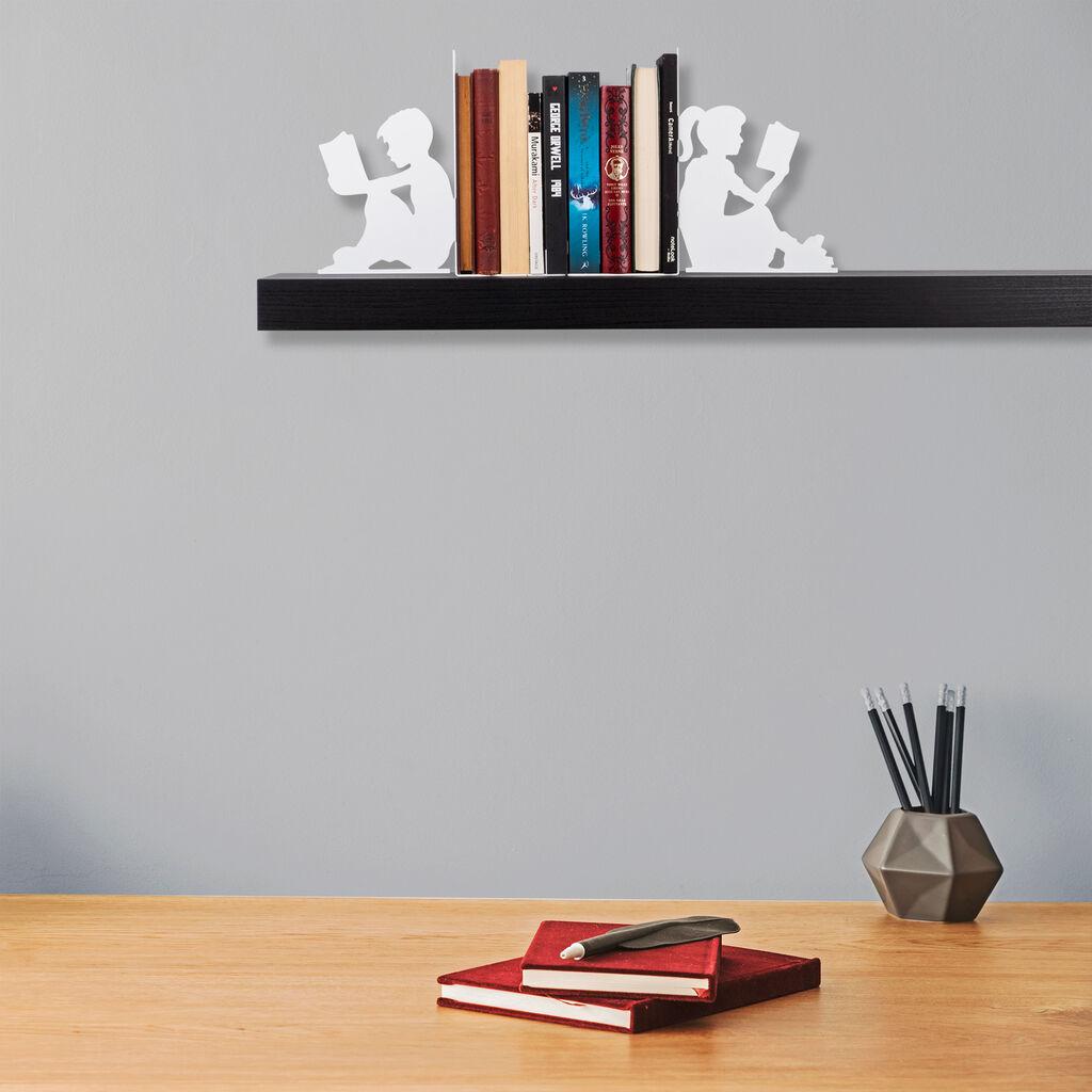 Aberto Design Držač za knjige 10, 40.5x14x22cm, Beli