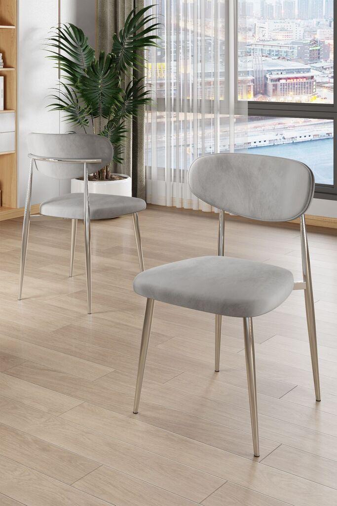 Hanah Home Set stolica Vina, 56x76x97 cm, 4 komada, Svetlosive