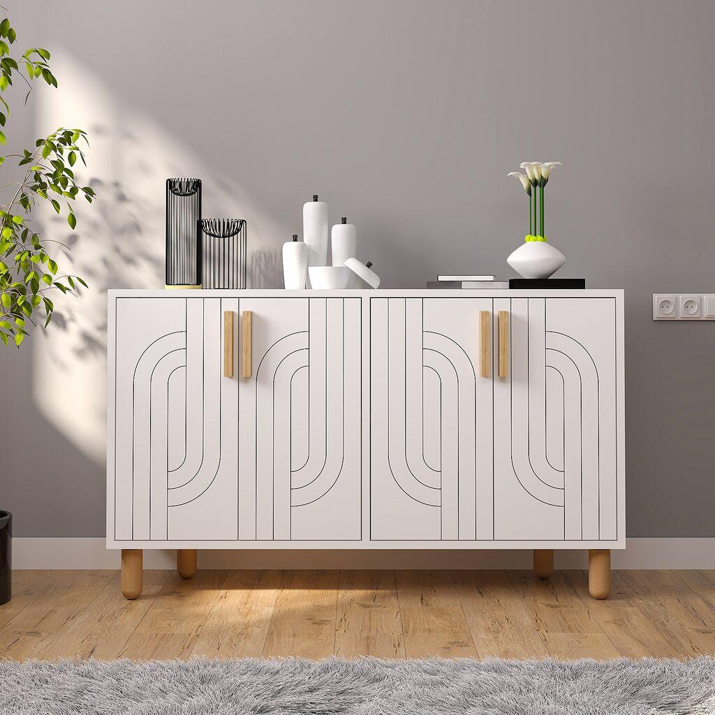 Hanah Home Konzolni sto Rodney, 120x73.6x29.6 cm, Beli