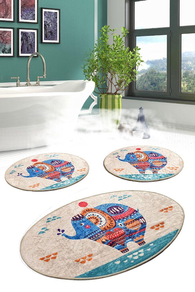 L'essentiel Maison Set 3 prostirke za kupatilo Šareni