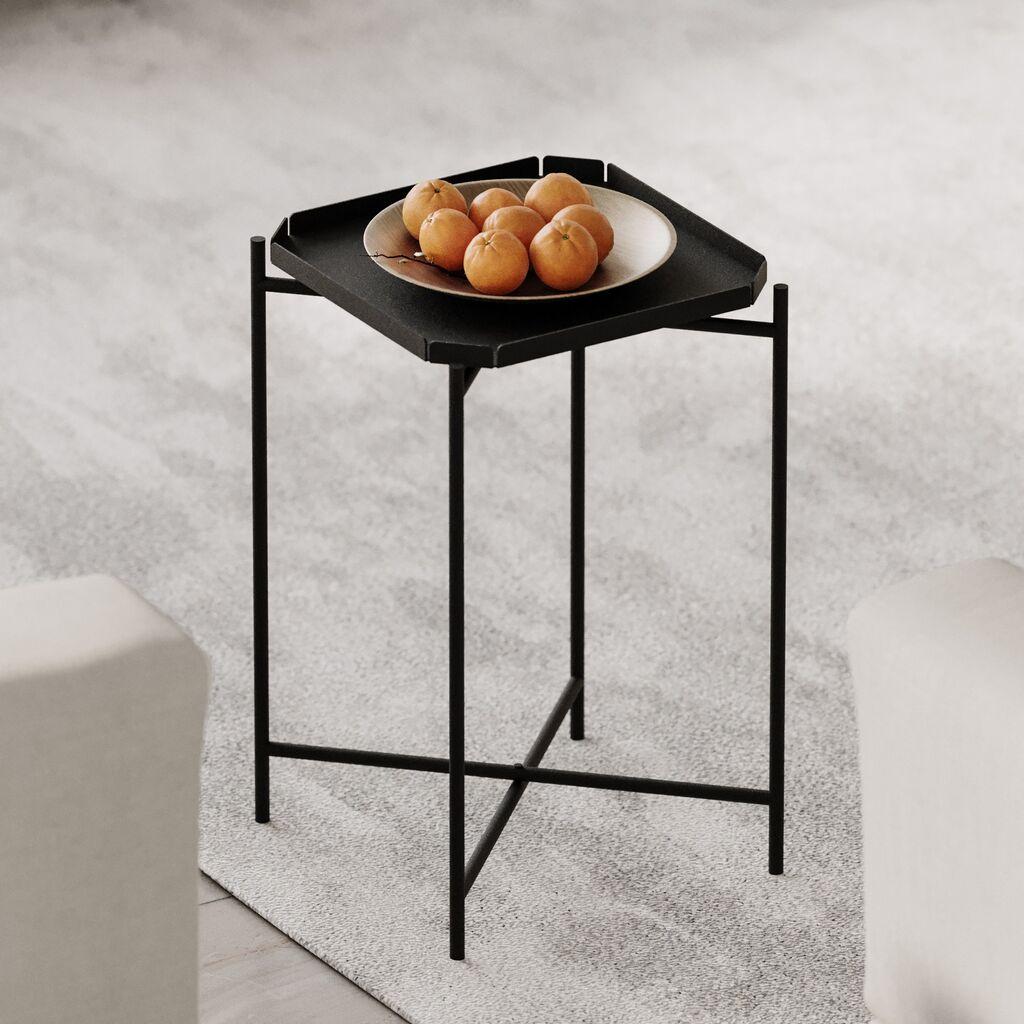Hanah Home Klub sto Shb-008, 46x56x46 cm, Crni
