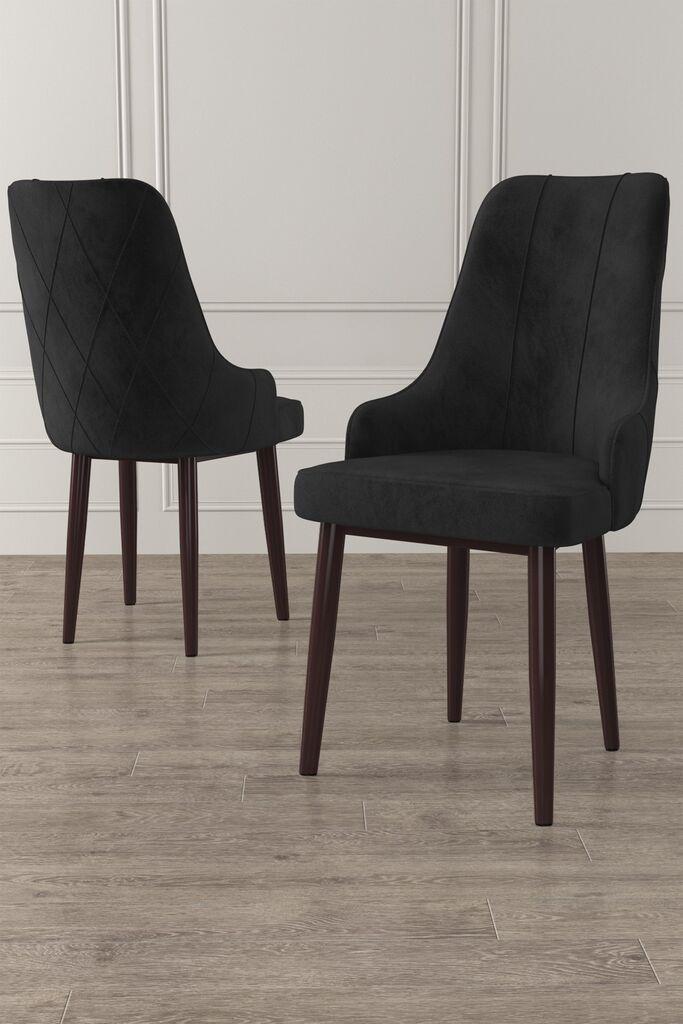 Hanah Home Set stolica Trex, 46x95x42 cm, 2 komada, Braon-crne