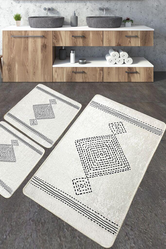 L'essentiel Maison Set 3 prostirke za kupatilo Šareni