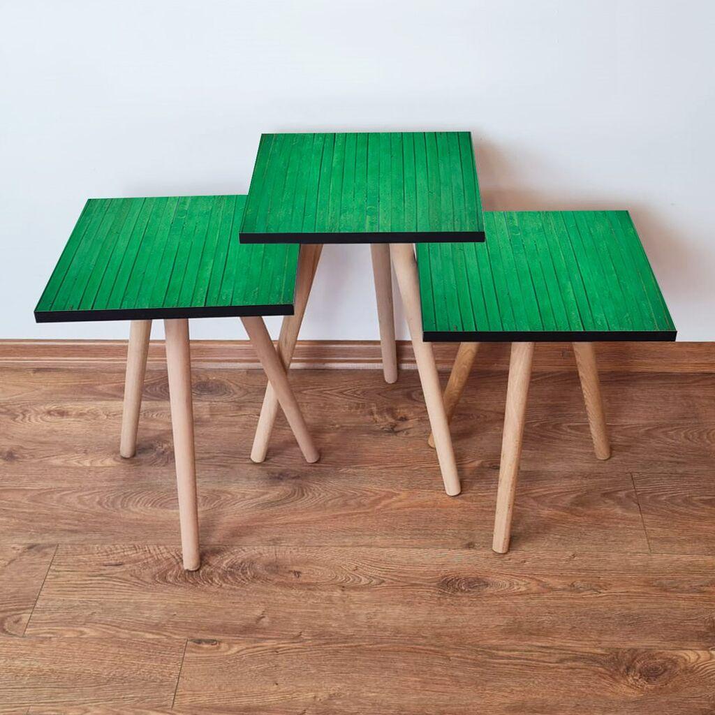Hanah Home Set klub stočića 3Shp342, 3 komada, Šareni