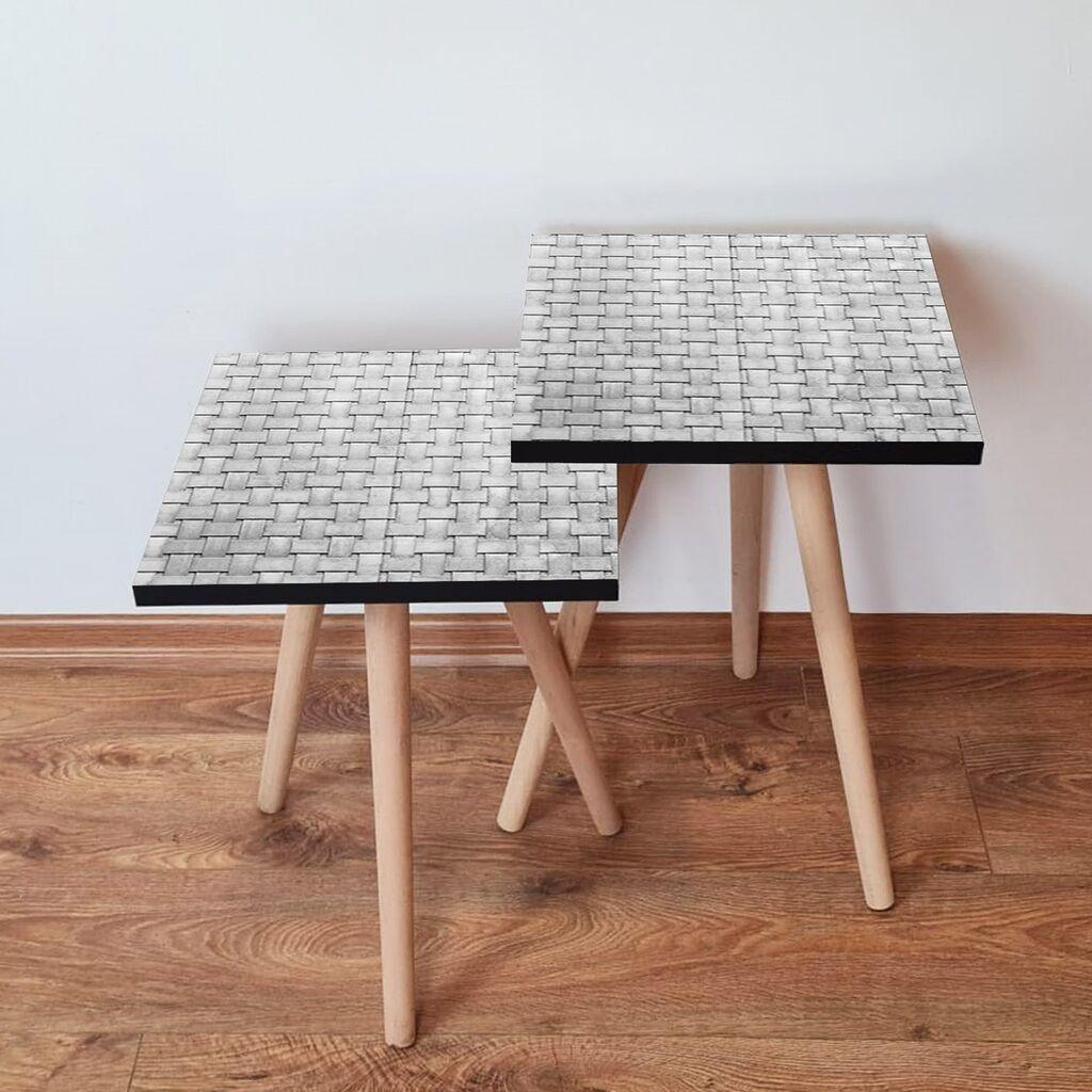 Hanah Home Set klub stočića 2Shp377, 2 komada, Šareni