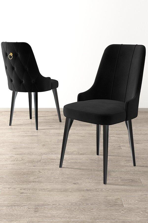 Hanah Home Set stolica Newa, 46x94x46 cm, 4 komada, Crne