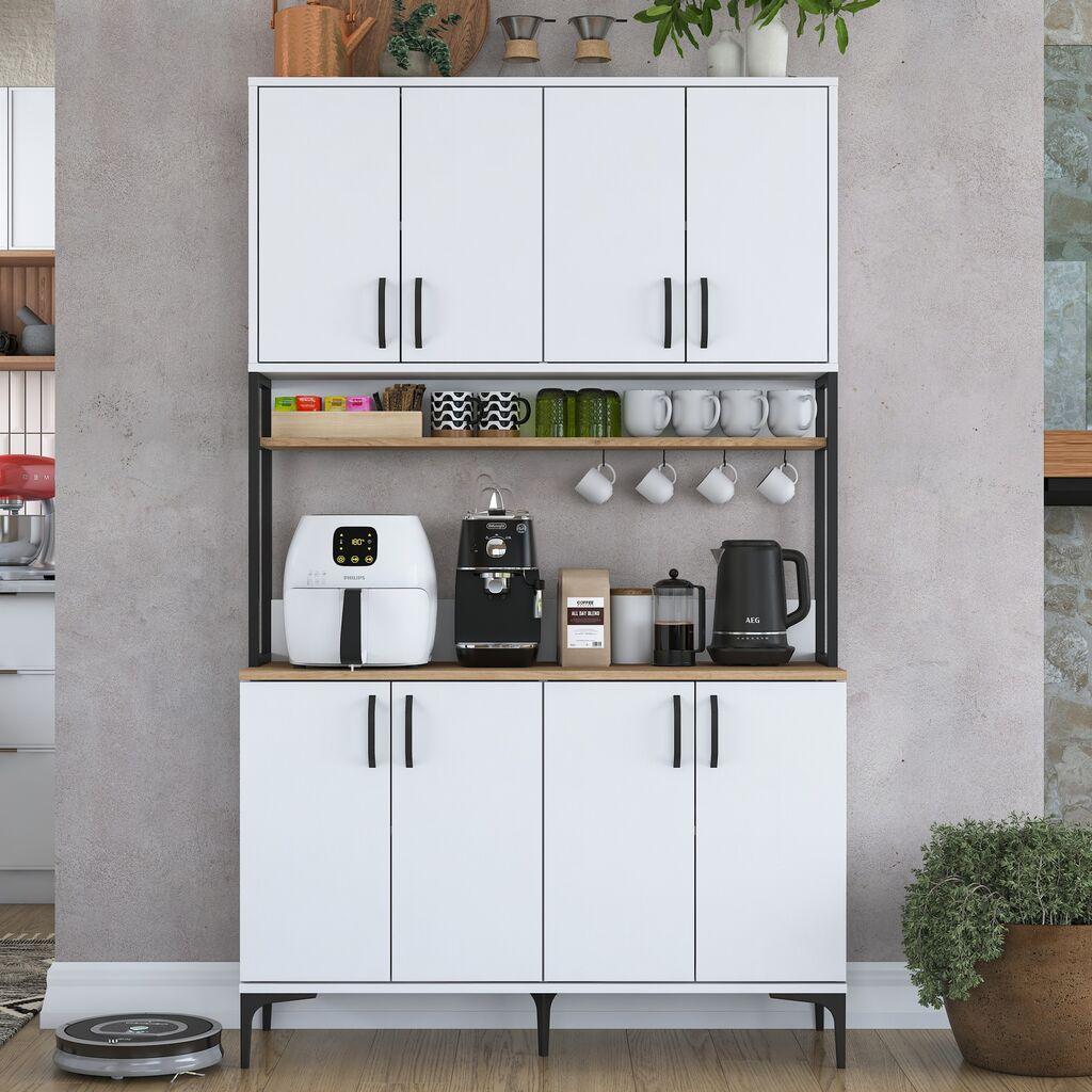 Hanah Home Komoda JE173 3399, 120x198.6x40 cm, Bela