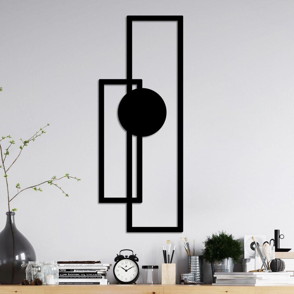 Wallity Zidna dekoracija Astratto-1, 32x85 cm, 1.5 mm, Crna