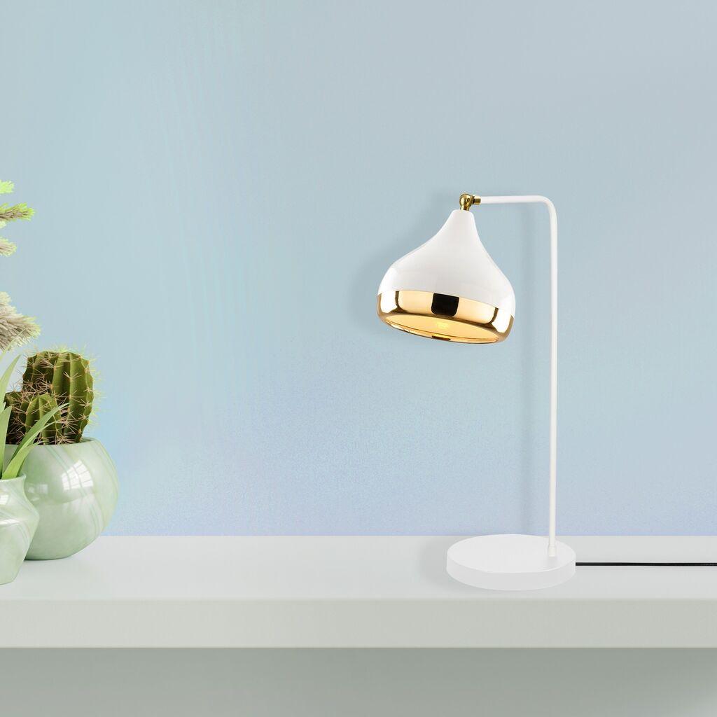 Opviq Stona lampa E27 Socket, Belo-Zlatna