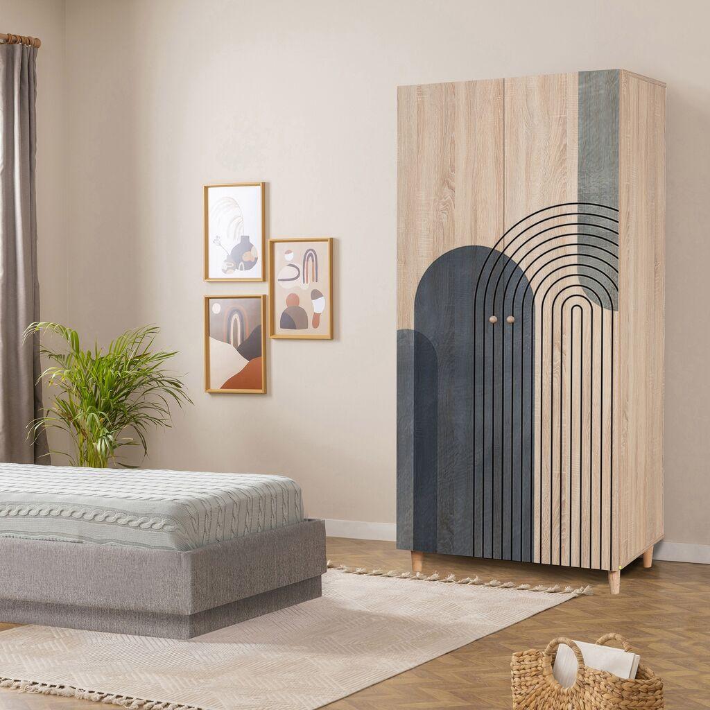 Hanah Home Garderober Lidya 2-973, 90x192x52 cm, Šarena