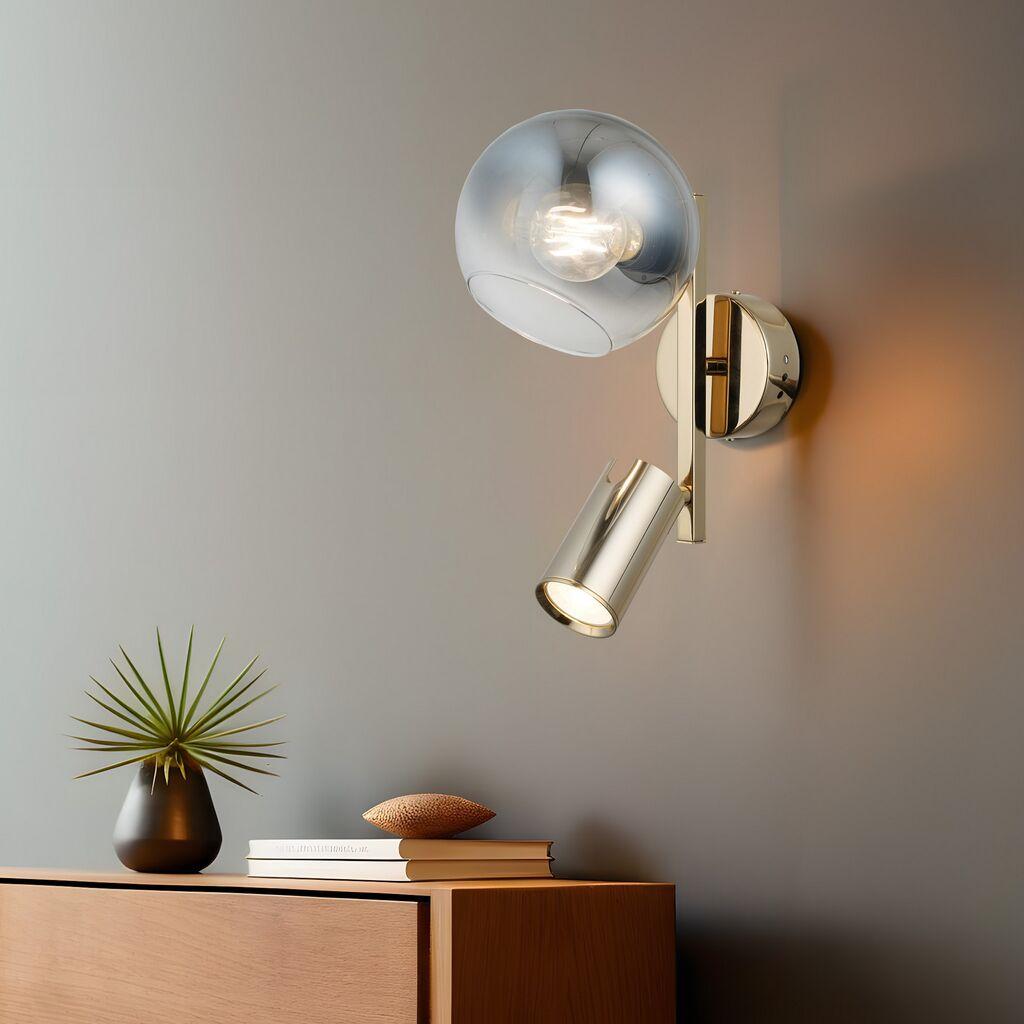 Opviq Zidna lampa Zerde-80-29, O14, 12cm, IP20, Zlatna boje