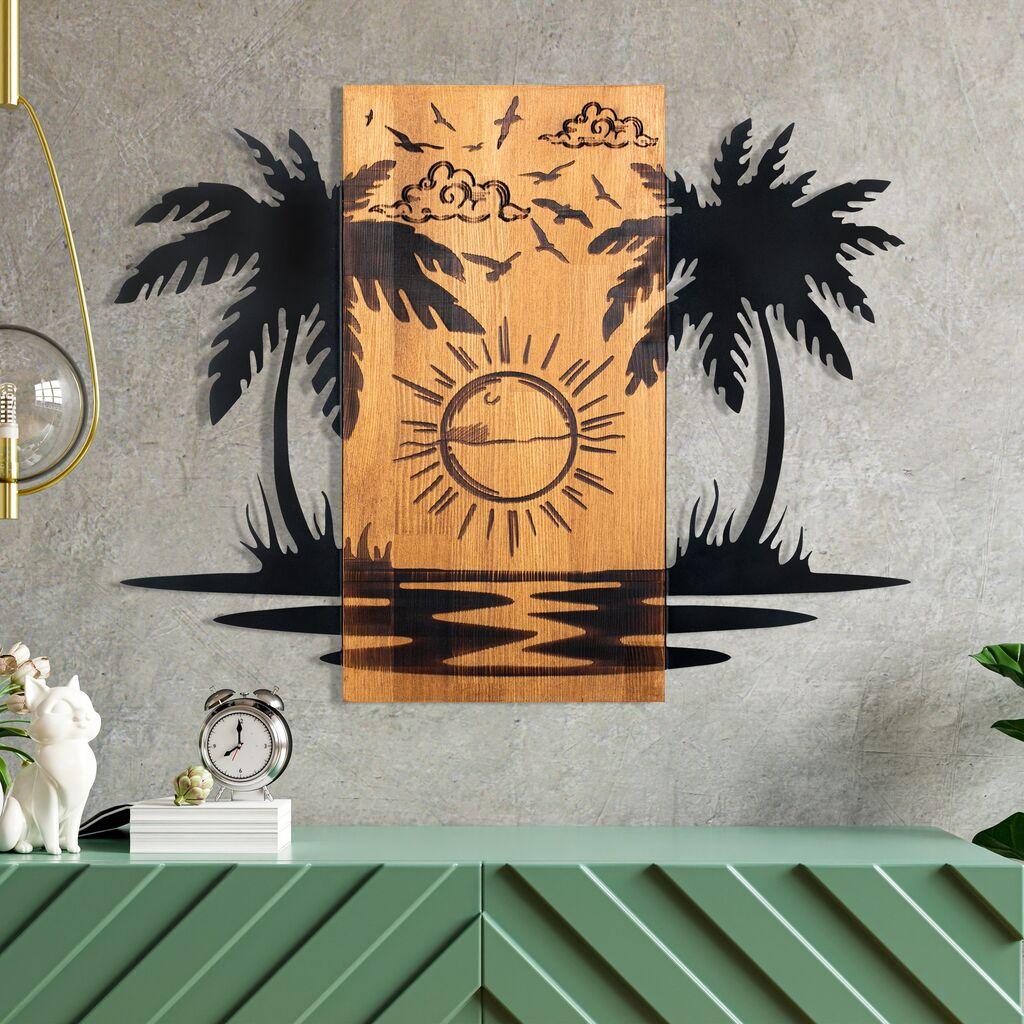 Wallity Zidna dekoracija Hawaii 2, 74x57.5 cm, Smeđe boje