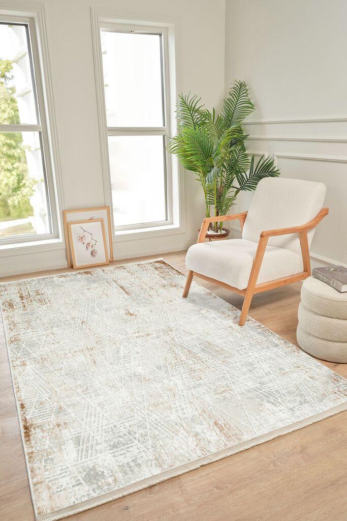 Conceptum Hypnose Tepih Kadifem Kd009, 120x200 cm, Krem