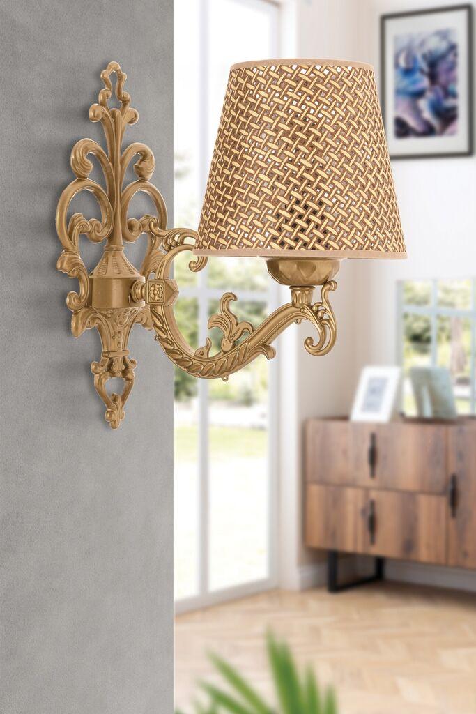 Opviq Zidna lampa Claire Hazeran, 15x10x13cm, IP20, Bež-zlatna boje