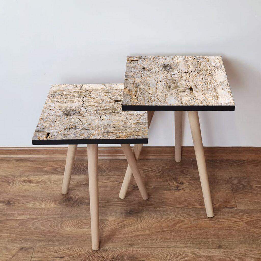 Hanah Home Set klub stočića 2Shp18, 2 komada, Šareni