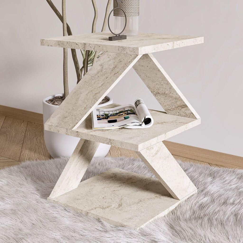 Hanah Home Klub sto Albeni, 29,6x54,2x29,6 cm, Bež