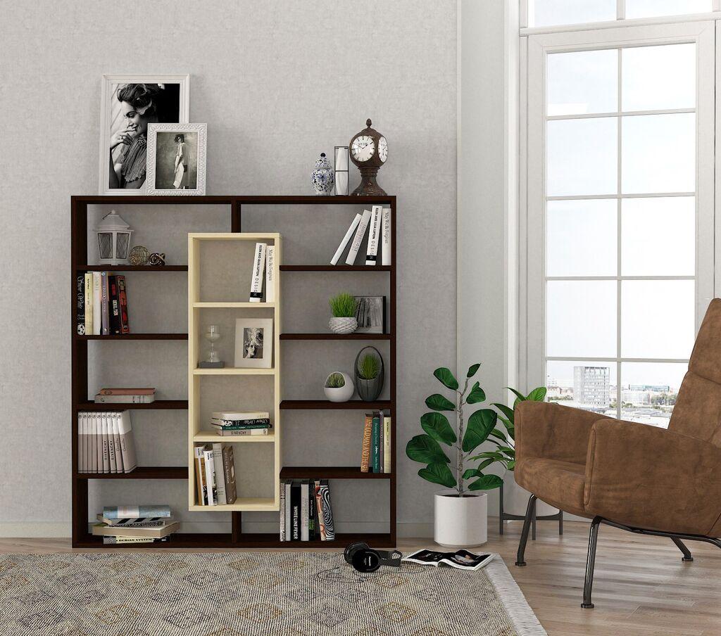 Hanah Home Polica za knjige Ample, 125x135.7x22 cm, Hrast