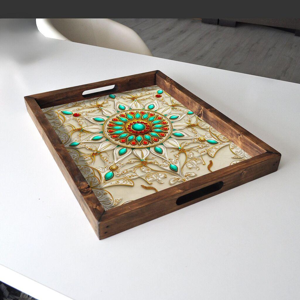 Aberto Design Poslužavnik REF003 48 x 38 x 4 cm, Šareni
