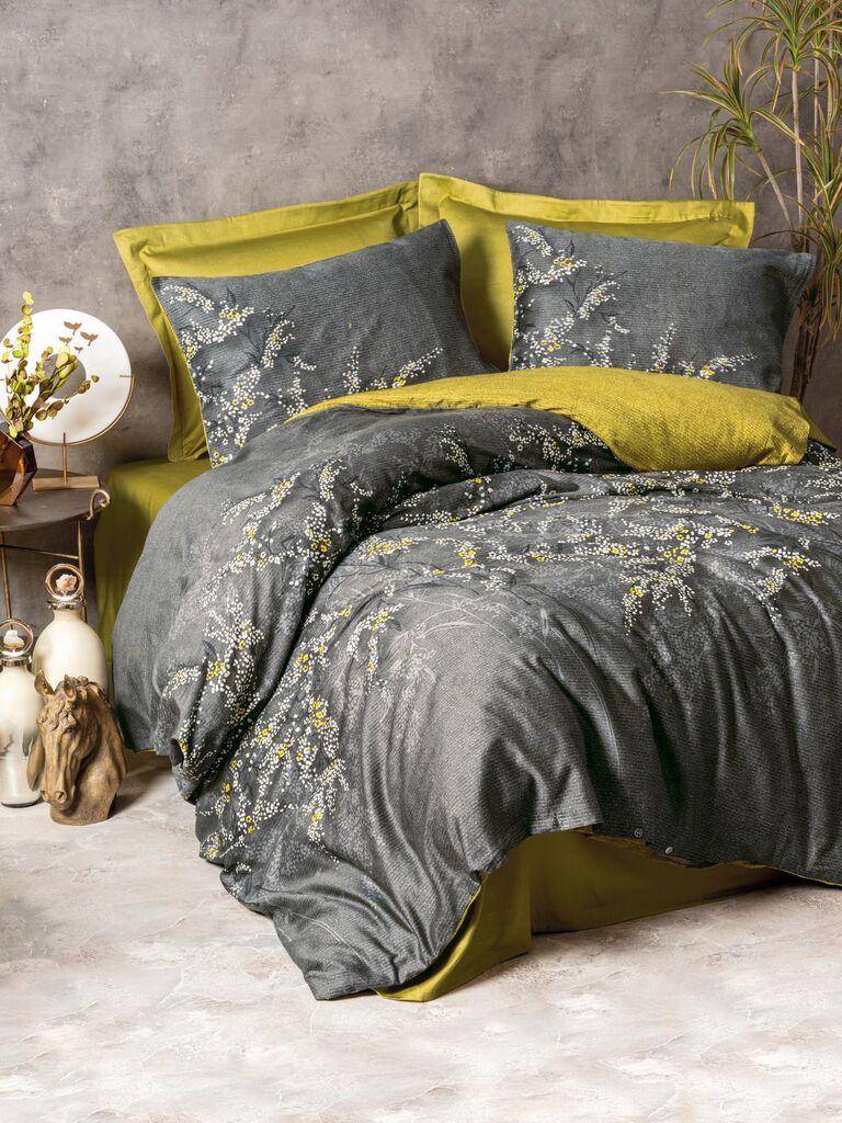 L'essentiel Maison Set posteljina Libby, 240x260 cm, Tamnosivi