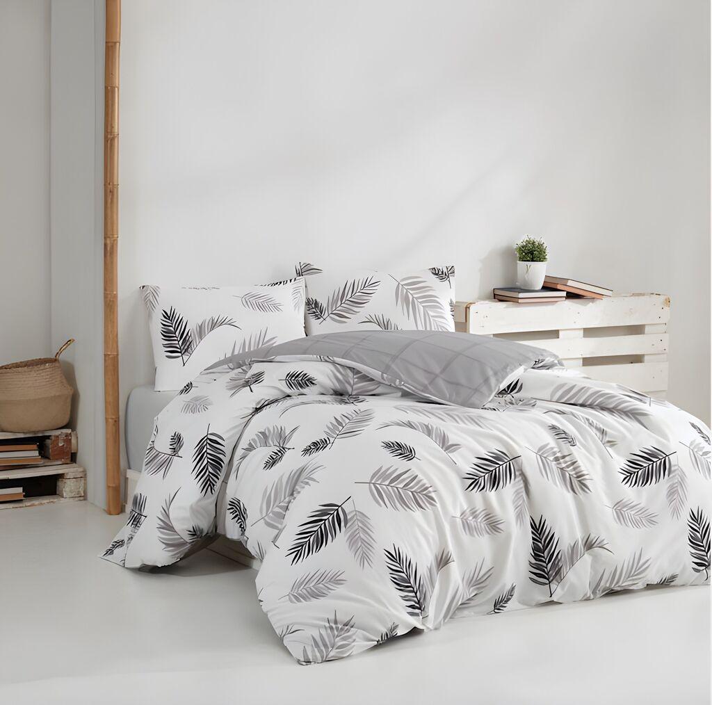 L'essentiel Maison Komplet posteljina Plume, 200x220 cm, Siva-Bela