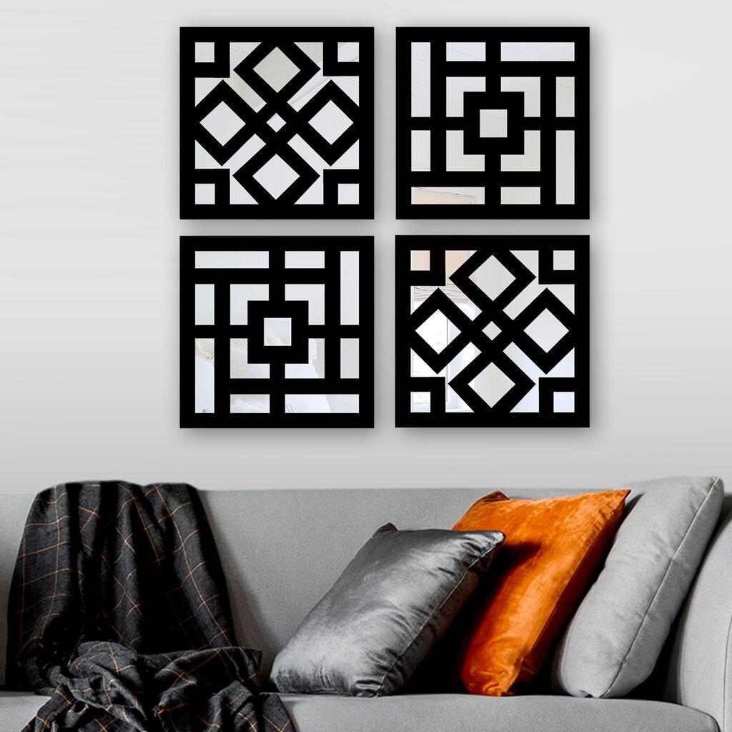 Wallity Set ogledala SYH623284596, Crni