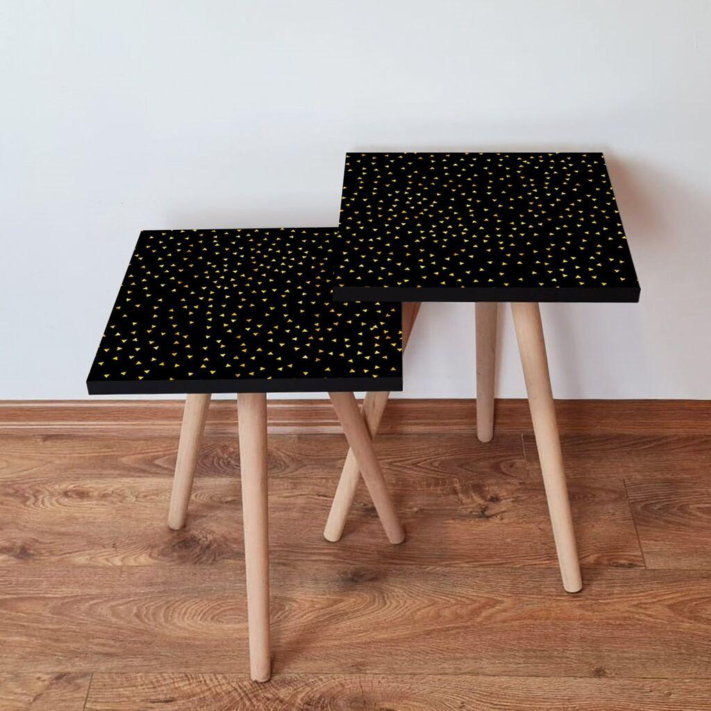 Hanah Home Set klub stočića 2Shp51, 2 komada, Šareni