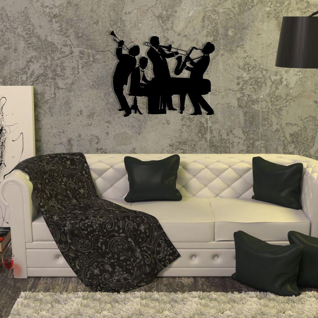 Wallity Zidna dekoracija Titanic Jazz, 52,5 x 43,5,  Crna
