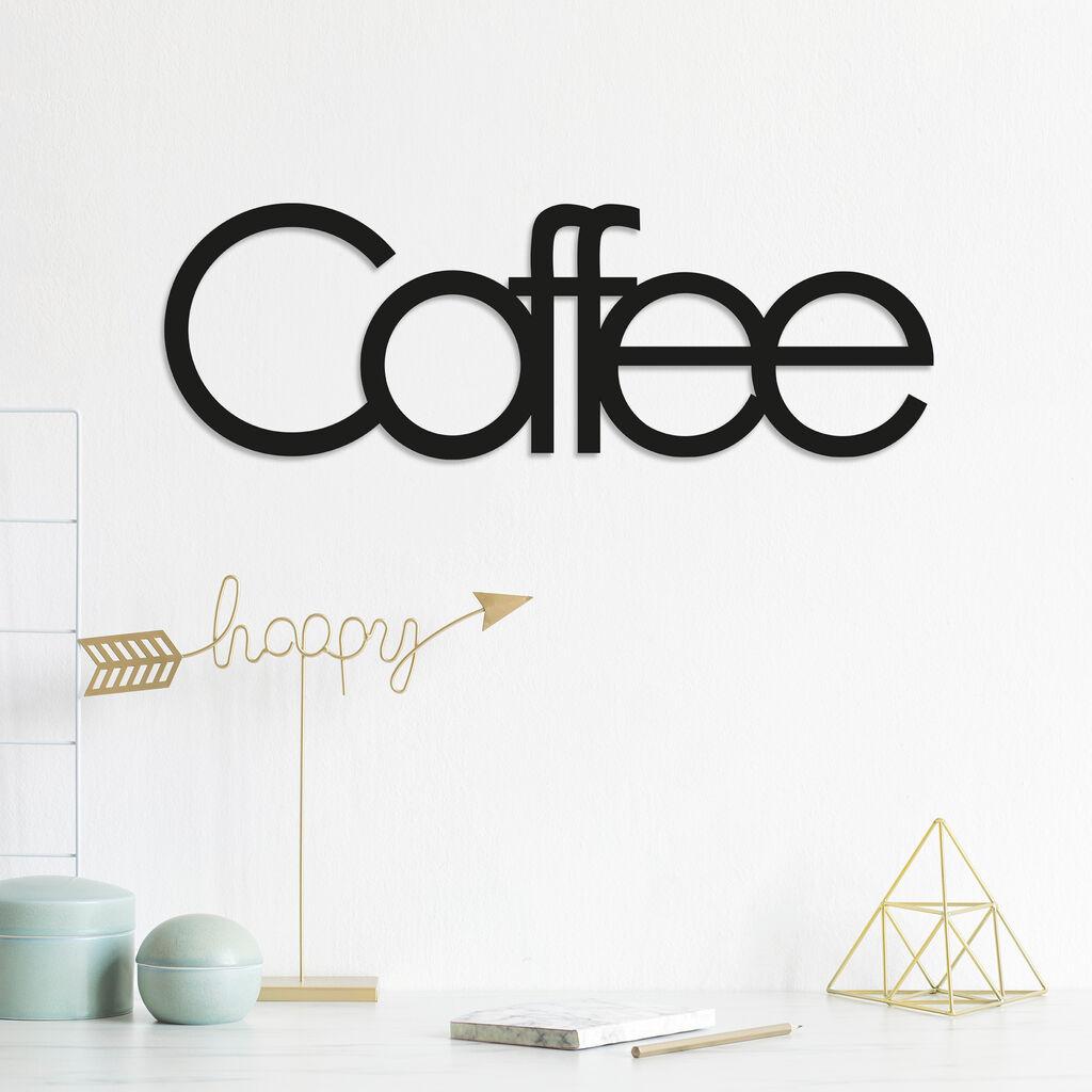 Wallity Zidna dekoracija Coffee, 50x17 cm, 1.5 mm, Crna