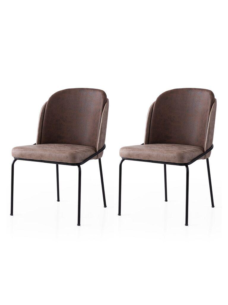 Hanah Home Set trpezarijskih stolica  Dore 194 V2, 2 komada,  Braon