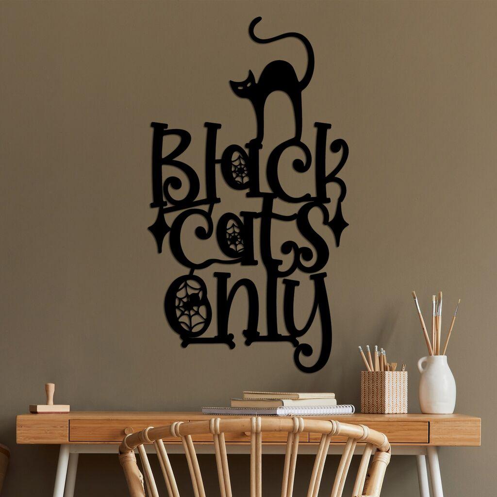 Wallity Zidna dekoracija Cat 8, 34 x 60 cm,  Crna