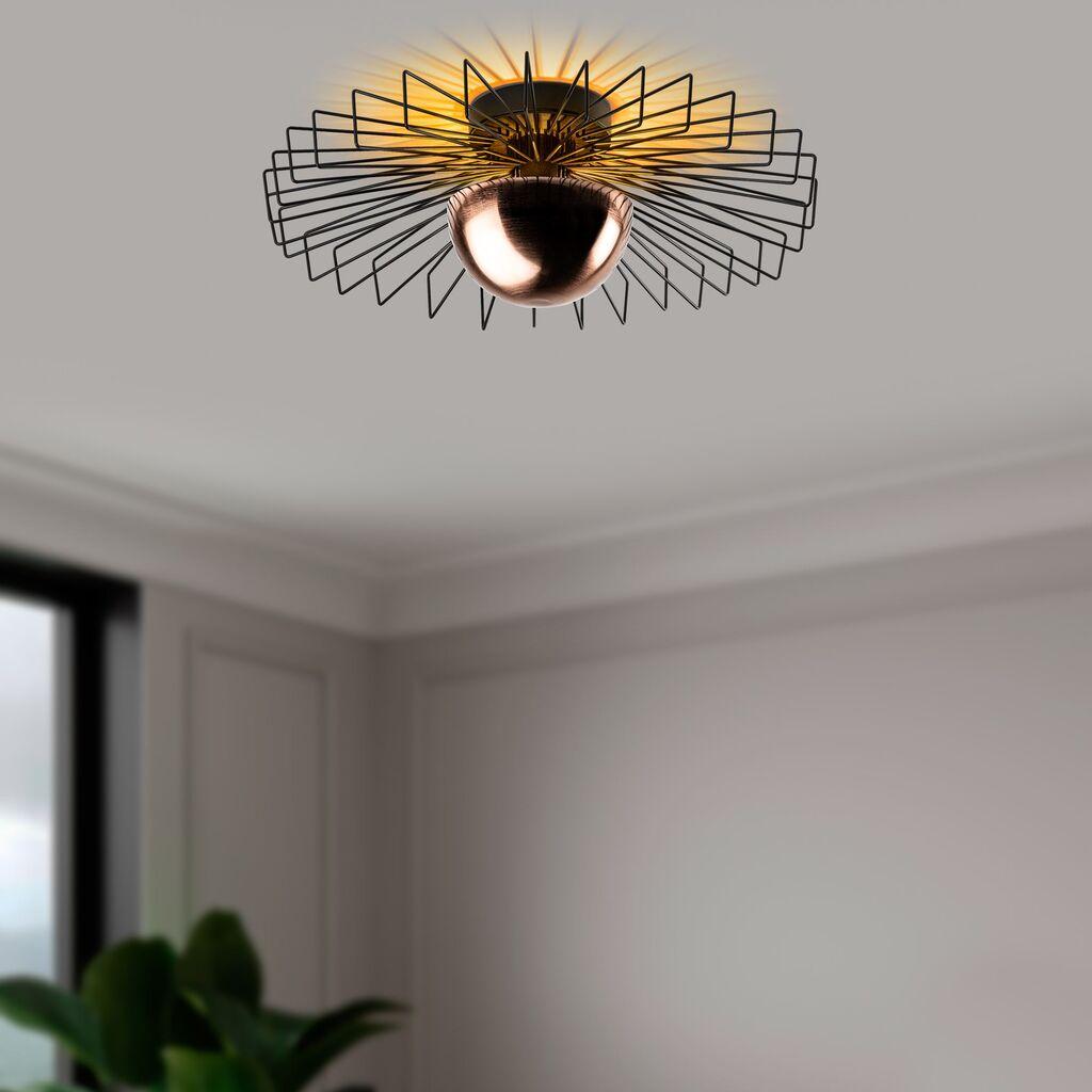 Opviq Luster Kaya-15225, 60x60x24, IP20, Bakarno-crni